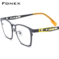 FONEX Pure Titanium Glasses Frame Men Square Eyeglasses F85839