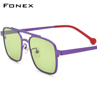 FONEX Pure Titanium Men Square Polarized Sunglasses F85789T