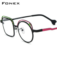 FONEX Titanium Glasses Frame Men Irregular Eyeglasses F85868