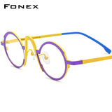 FONEX Titanium Glasses Frame Women Oval Eyeglasses F85772