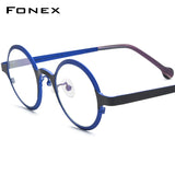 FONEX Titanium Glasses Frame Women Round Eyeglasses F85771
