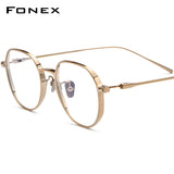 FONEX Pure Titanium Glasses Frame Men Square Eyeglasses F8316