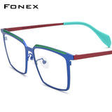 FONEX Pure Titanium Glasses Frame Men Square Eyeglasses F85790