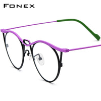 FONEX Pure Titanium Glasses Frame Women Cat Eye Eyeglasses F85846