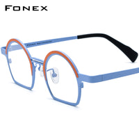 FONEX Pure Titanium Glasses Frame Women Round Eyeglasses F85840