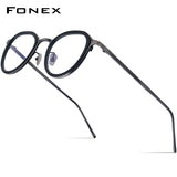 FONEX Acetate Titanium Glasses Frame Men Square Eyeglasses IE-011