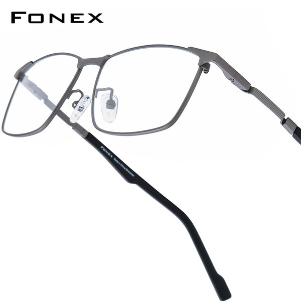FONEX Titanium Glasses Frame Men Square Eyeglasses 85916