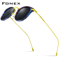 FONEX Titanium AcetateMen  Polarized Sunglasses F85845T