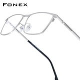 FONEX Titanium Glasses Frame Men Square Eyeglasses 85915