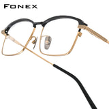 FONEX Titanium Glasses Frame Men Square Eyeglasses 85927