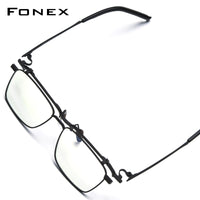FONEX Titanium Glasses Frame Men Square Eyeglasses 401T