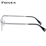 FONEX Titanium Glasses Frame Men Square Eyeglasses 85911
