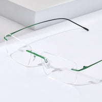 FONEX B Titanium Glasses Frame Men Brand Rimless Eyeglasses F85870