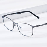 FONEX Titanium Glasses Frame Men Square Eyeglasses 85916