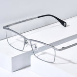 FONEX Titanium Glasses Frame Men Square Eyeglasses 85911