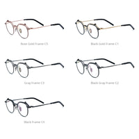 FONEX Titanium Glasses Frame Men Round Eyeglasses 400T