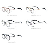FONEX Titanium Glasses Frame Men Round Eyeglasses 400T