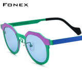 FONEX Titanium Women Cat Eye Polarized Sunglasses F85797T