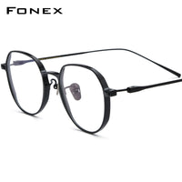 FONEX Pure Titanium Glasses Frame Men Square Eyeglasses F8316