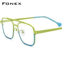 FONEX Pure Titanium Glasses Frame Men Square Eyeglasses F85789