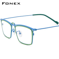 FONEX Titanium Glasses Frame Men Square Eyeglasses F85794