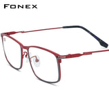 FONEX Colorful Titanium Glasses Frame Men Square  Eyeglasses F85777