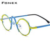 FONEX Titanium Glasses Frame Women Oval Eyeglasses F85772