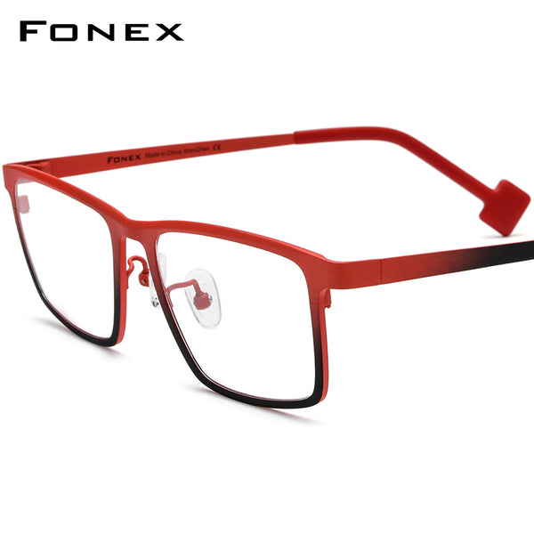 FONEX Pure Titanium Glasses Frame Men Square Eyeglasses F85806