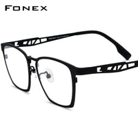 FONEX Pure Titanium Glasses Frame Men Square Eyeglasses F85839