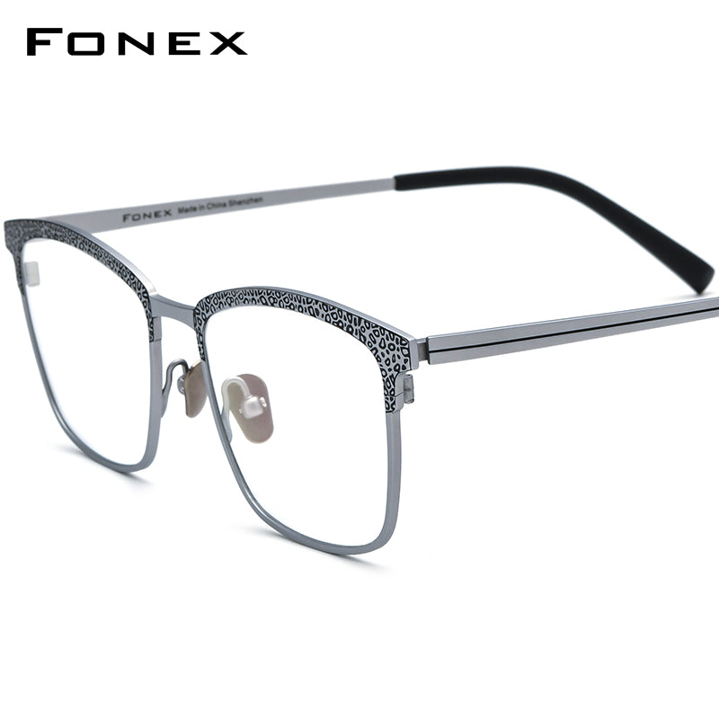 FONEX Titanium Glasses Frame Men Square Eyeglasses F85902 – FONEX