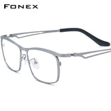 FONEX Titanium Glasses Frame Men Square Eyeglasses F85768