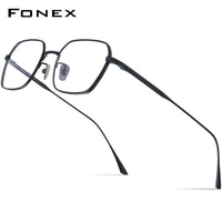 FONEX Pure Titanium Glasses Frame Men Square Eyeglasses DESKEY