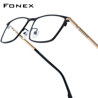 FONEX Titanium Glasses Frame Men Square Eyeglasses 85915