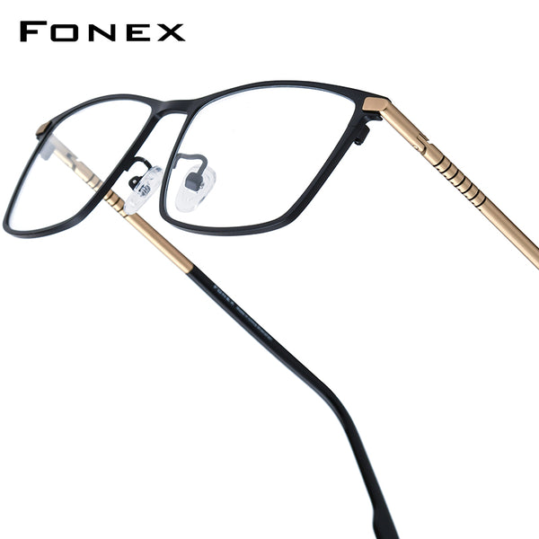 FONEX Titanium Glasses Frame Men Square Eyeglasses 85915
