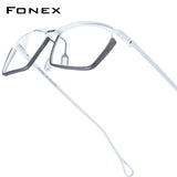 FONEX Titanium Glasses Frame Men Square Eyeglasses 85819