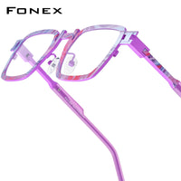 FONEX Pure Titanium Glasses Frame Men Square Eyeglasses 85910