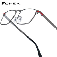 FONEX Titanium Glasses Frame MenSquare Eyeglasses 85928