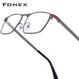 FONEX Titanium Glasses Frame MenSquare Eyeglasses 85928