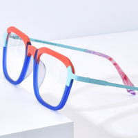 FONEX Colorful Acetate Titanium Glasses Frame Men Square Eyeglasses F85786