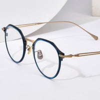 FONEX Titanium Glasses Frame Men Square Eyeglasses E-061