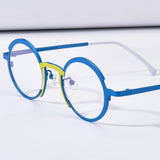 FONEX Titanium Glasses Frame Women Round Eyeglasses F85773