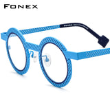 FONEX Titanium Glasses Frame Women Round Eyeglasses F85821