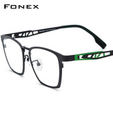 FONEX Pure Titanium Glasses Frame Men Square Eyeglasses F85839