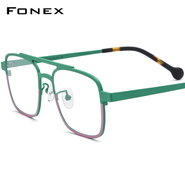 FONEX Pure Titanium Glasses Frame Men Square Eyeglasses F85789