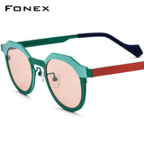 FONEX Titanium Women Cat Eye Polarized Sunglasses F85797T