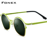 FONEX Titanium Sunglasses Women Polygon Polarized F85847T