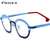 FONEX Pure Titanium Glasses Frame Women Cat Eye Eyeglasses F85828