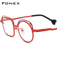 FONEX Titanium Glasses Frame Men Irregular Eyeglasses F85868