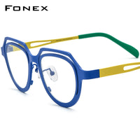 FONEX Pure Titanium Glasses Frame Women Cat Eye Eyeglasses F85813