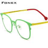 FONEX Titanium Glasses Frame Men Square Eyeglasses F85829